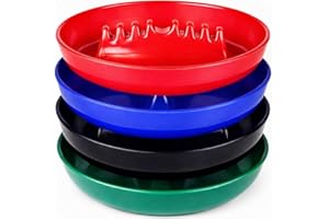 Escest Set of 4 Assorted Colors - Round Plastic Cigarette Cigar Ashtray Tabletop Ash Tray