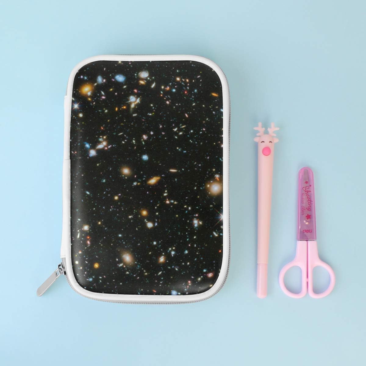 Jacksome NASA Big Capacity Pencil Case Stationery Pouch,Multi-Colored Pen Pouch,Cosmetic Pouch Bag, Pen Bag with Zipper Bag for Boy Girl