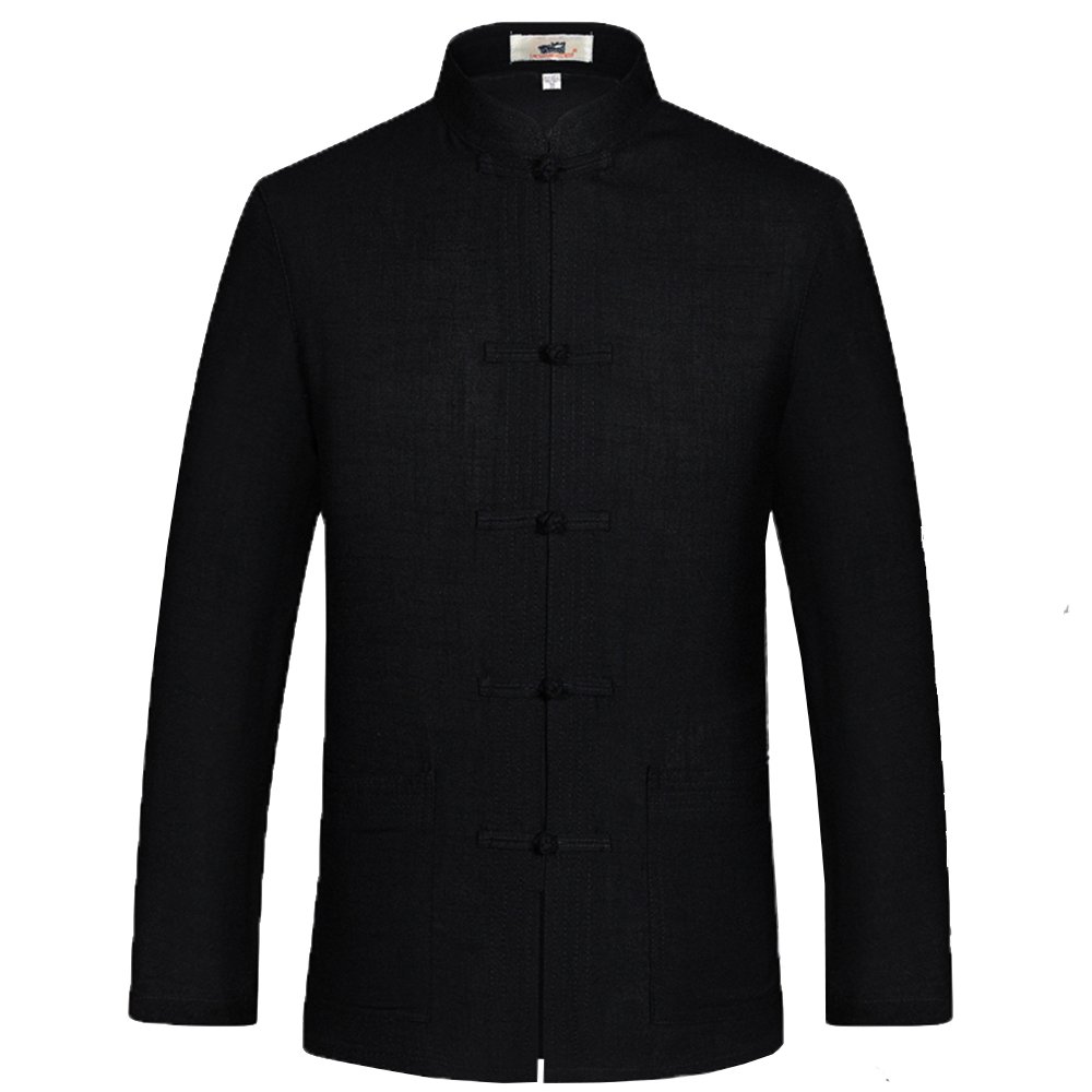 ZooBoo Men's Chinese Tang Suit - Kung Fu Cotton Shirt With Traditional Embroidery