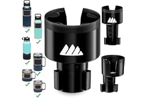 [Upgraded] Integral Ultimate Car Cup Holder Expander - Adjustable Base - Organizer & Expander for Vehicles - Compatible with Mugs, Yeti 14/24/36/46oz, Rambler, Hydro Flasks 32/40oz, 3.4"-4.0" Bottles