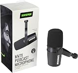 Shure MV7X XLR Dynamic Microphone for Podcasting Black Pro Quality view 2