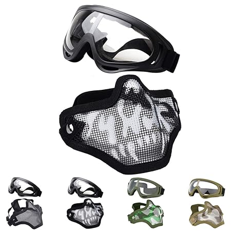 Fansport Paintball Maske, Airsoft Masken Softair Maske Mesh-Maske Airsoft Paintball Maske Schutzbrille Airsoft Taktische Mask