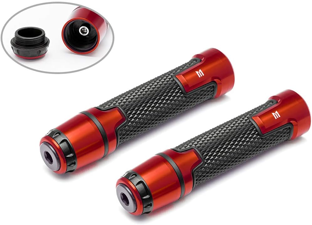 Motorbike Hand Grips & Bar Ends for 22mm bars Burnt Orange Anodised