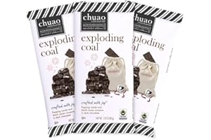 Chuao Chocolatier Exploding Coal Chocolate Bars | Gourmet Caramel Chocolate Artisan European No Preservatives | For Gift Baskets, Christmas, Valentines Day, Gifts for Women, Men, Birthday, Thank You, Care Package | 3 Pack