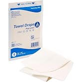 Dynarex Disposable Towel Drapes, Sterile, 18" x 26," for Medical &amp; Surgical Use, Poly-Interlined Lining, Protect from Contaminants, 1 Box of 50 Drapes