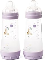 MAM Easy Start Anti-Colic Bottles 2 Pack 320ml Fast Flow Teats Size 3