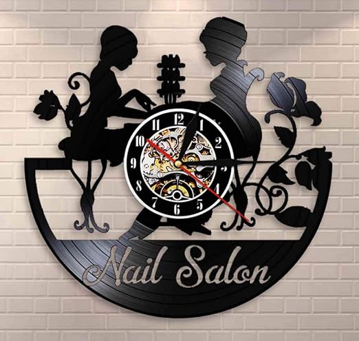Amazon Com Wangjru Nail Salon Decorative Art Modern Wall Clock