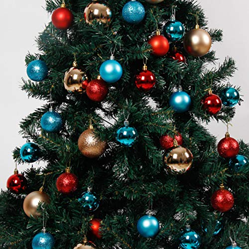 Beauy Girl Christmas Ball Assorted Pendant Shatterproof Ball Ornament Set Seasonal Holiday Wedding Party Decorations(24 Pcs, 4 cm) (Sky Blue) - Thumbnail 3
