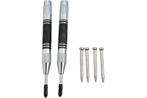 2 Piece Automatic Centre Punch Set with Adjustable Pressure for Accurate Marking on Various Materials