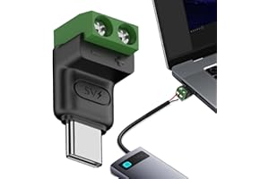 USB C to USB Adapter - Male 2 Pin No Solder Terminal Converter | Solderless Type C Connectors,for Industrial Scientific DIY M