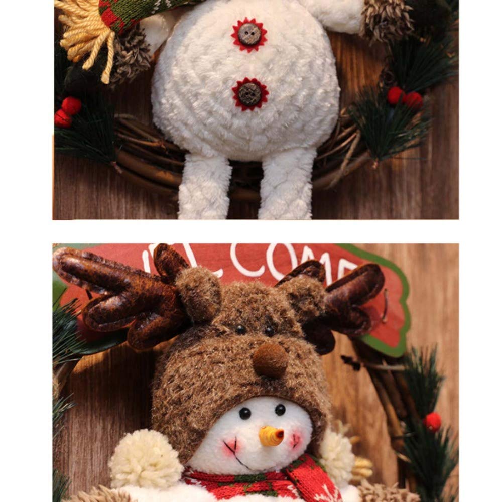 SPFAZJ Adventskranz Weihnachten Dekoration Weihnachten Puppe Kranz