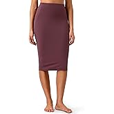 Colorfulkoala Dreamlux Women’s Midi Pencil Skirt – High Waist Stretch, Below Knee Bodycon for Office Work & Business Casual