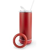 Hogg Bluetooth Tumbler 4 in 1 Can Cooler - Cranberry Spice, Universal Can Cooler for Drinks, Bluetooth Speaker Cup, Stainless Steel Tumbler with Speaker, Beer Holder, Beer Accessories