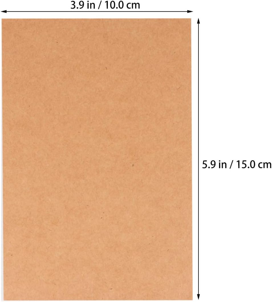 NUOBESTY 100Pcs Kraft Blank Postcards 6X4 Inch Double-Sided Memo Cards for DIY Handwritten Greeting Messages Scrapbooking and Creative Notes - Image 4