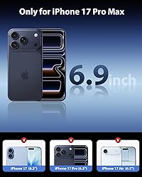 Mkeke for iPhone 17 Pro Max Case Clear, [Not