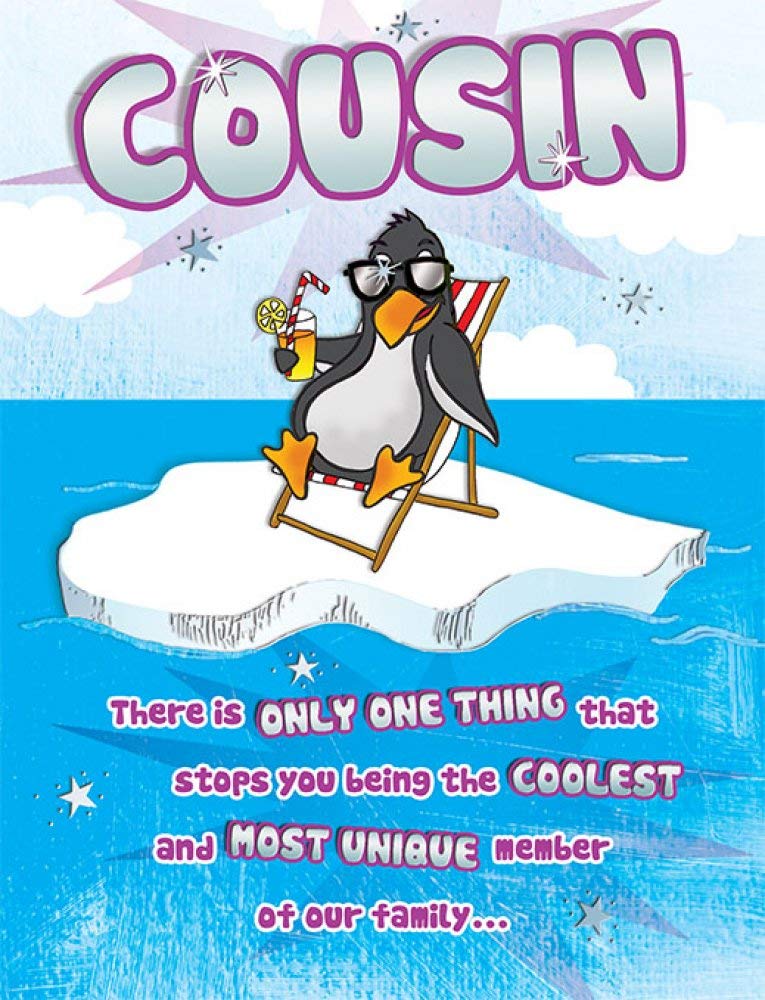 Piccadilly Greetings Humour Birthday Card Cousin - 8 x 6 inches, A10261