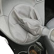 Cuffia Cambio In Vera Pelle Per Fiat Panda 2003-2012 | Antracite Con Dettagli Tricolore