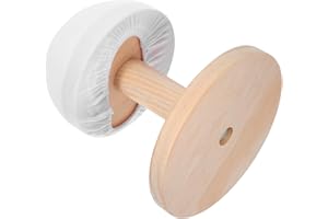 MAJORMENCH Wooden Mini Ironing Stool with Padded Round Base, Tabletop Sleeve Ironing Board for Bras, Collars,