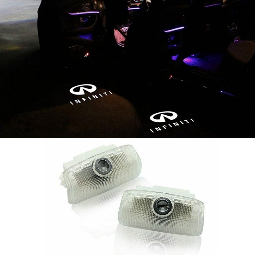 2 Pieces Car LED Door Logo Projector Ghost Shadow Lights Welcome Lamp for Infiniti EX FX G M Series Q50 Q70 QX70 QX50