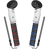 AMVR Handle Attachments Compatible with Meta/Oculus Quest 3/Quest 3S Controller Accessories, Controller Extension Grips for VR Game Gorilla Tag Long Arms Sticks,Beat Saber Handle