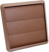 Kair Brown 100mm Gravity Wall Vent Grille 155mm Cover Backdraught Shutter view 2