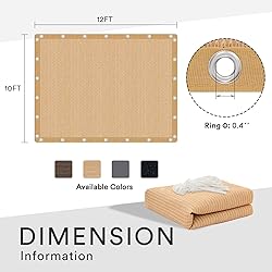 VICLLAX 90% Shade Fabric Sun Shade Cloth Privacy