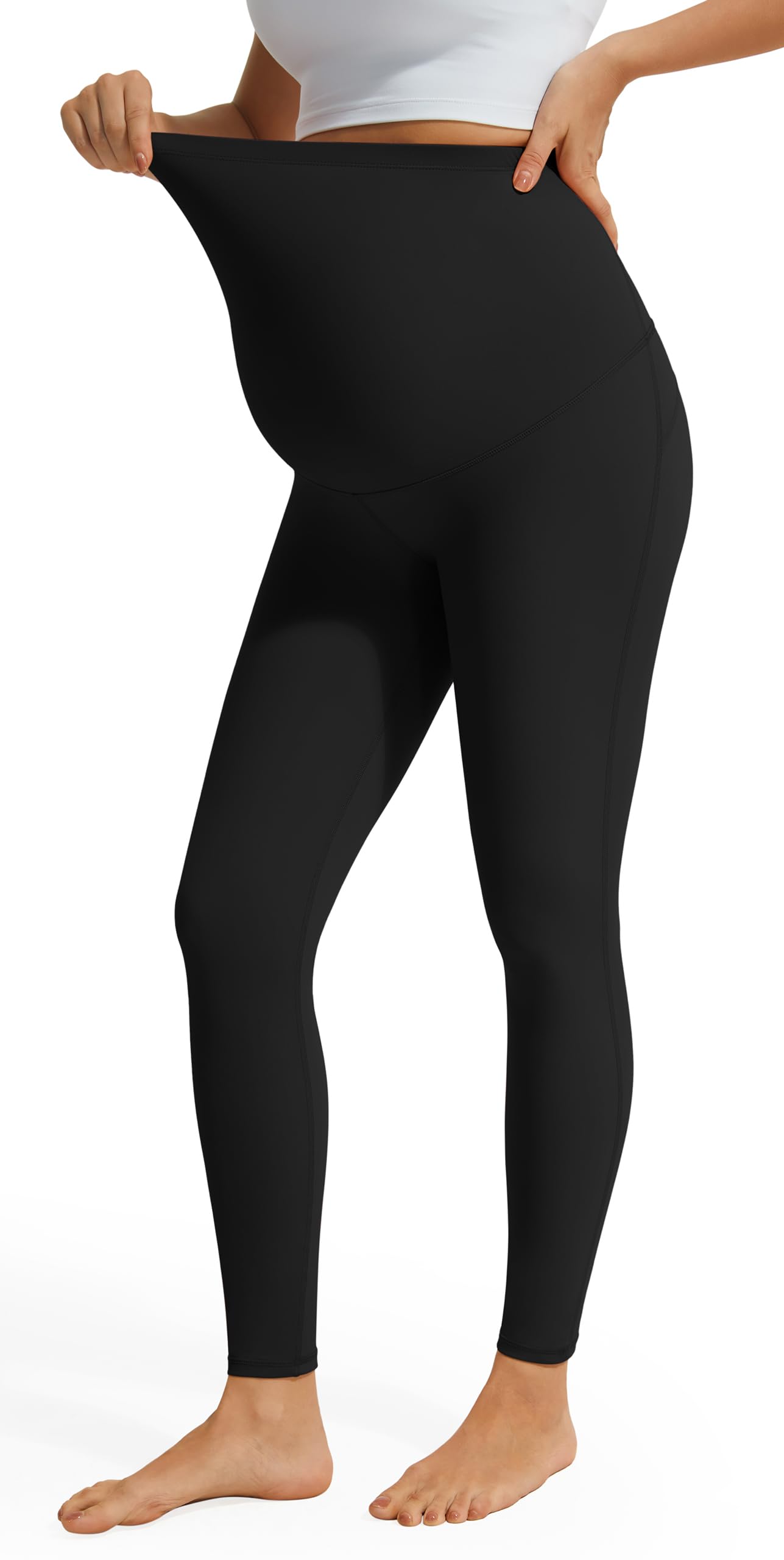 Photo 1 of JOYSPELS Smooth Feeling Women's Maternity Leggings, Workout Soft Compression Pregnancy Yoga Pants medium