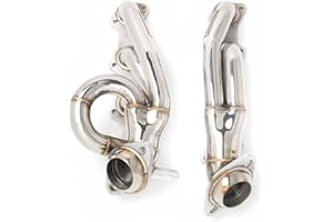 PG POWERGO MOTORSPORT Exhaust Headers 1-1/2 x 2-1/2 in. 304 Stainless Steel Polished Finish for 2004-2010 F150 F-150 XL XLT STX | 4.6L Triton V8