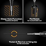 Pica 150-46 Black Permanent Marker Pen for Deep Holes, Fine Tip, Alcohol Ink view 5