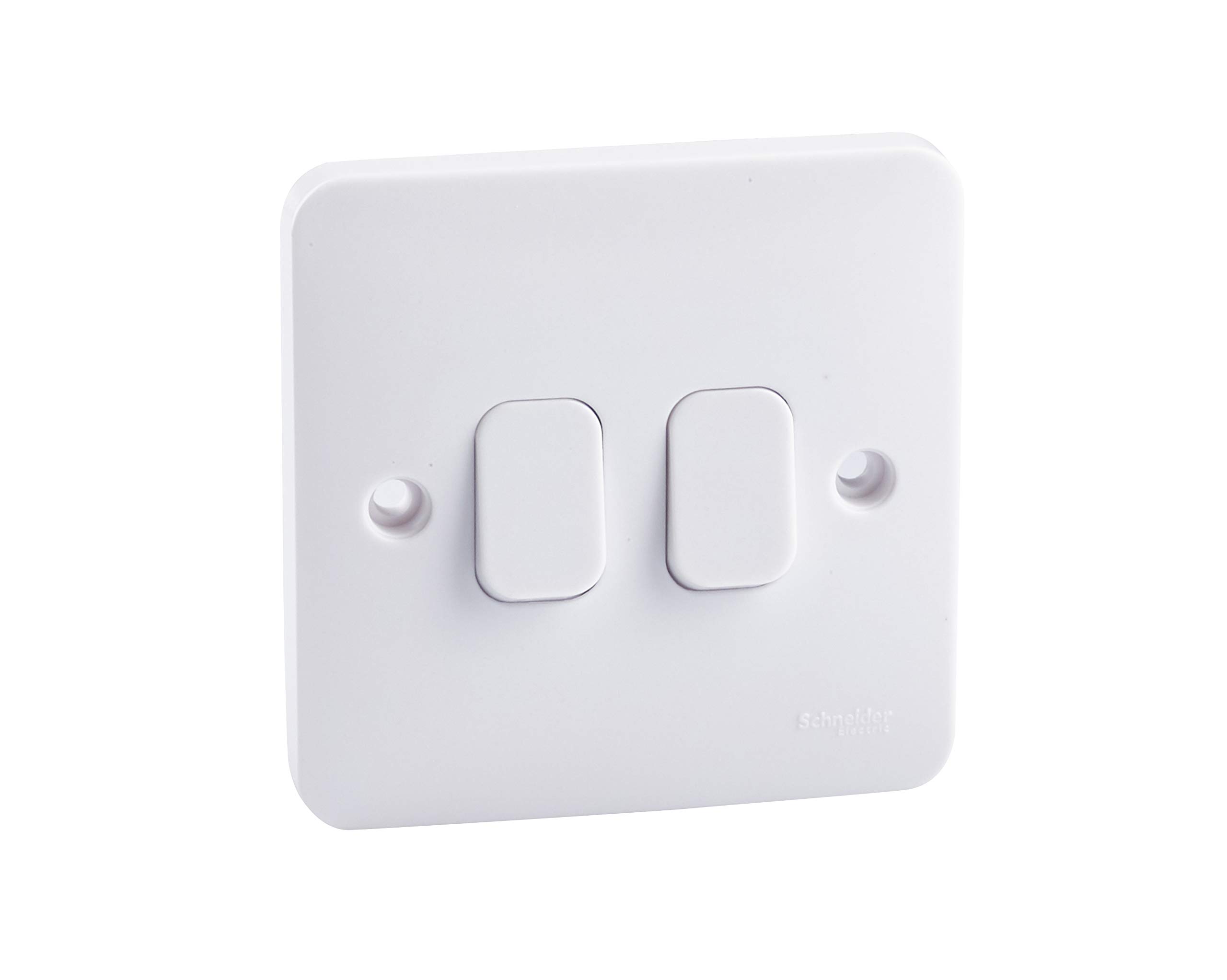 Schneider Electric Lisse White Moulded - Double 2 Way Light Switch, 10AX, GGBL1022S, White โ image 1