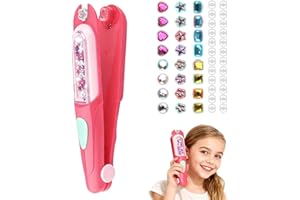 PolishWiz Hair Gem Stamper Toy for Girls, Bling Hair Jewels Styling Tool with Reusable Shining Diamonds, Sparkling Hair Bedazzler Toy & Parent-Child Interactive Kit (1)