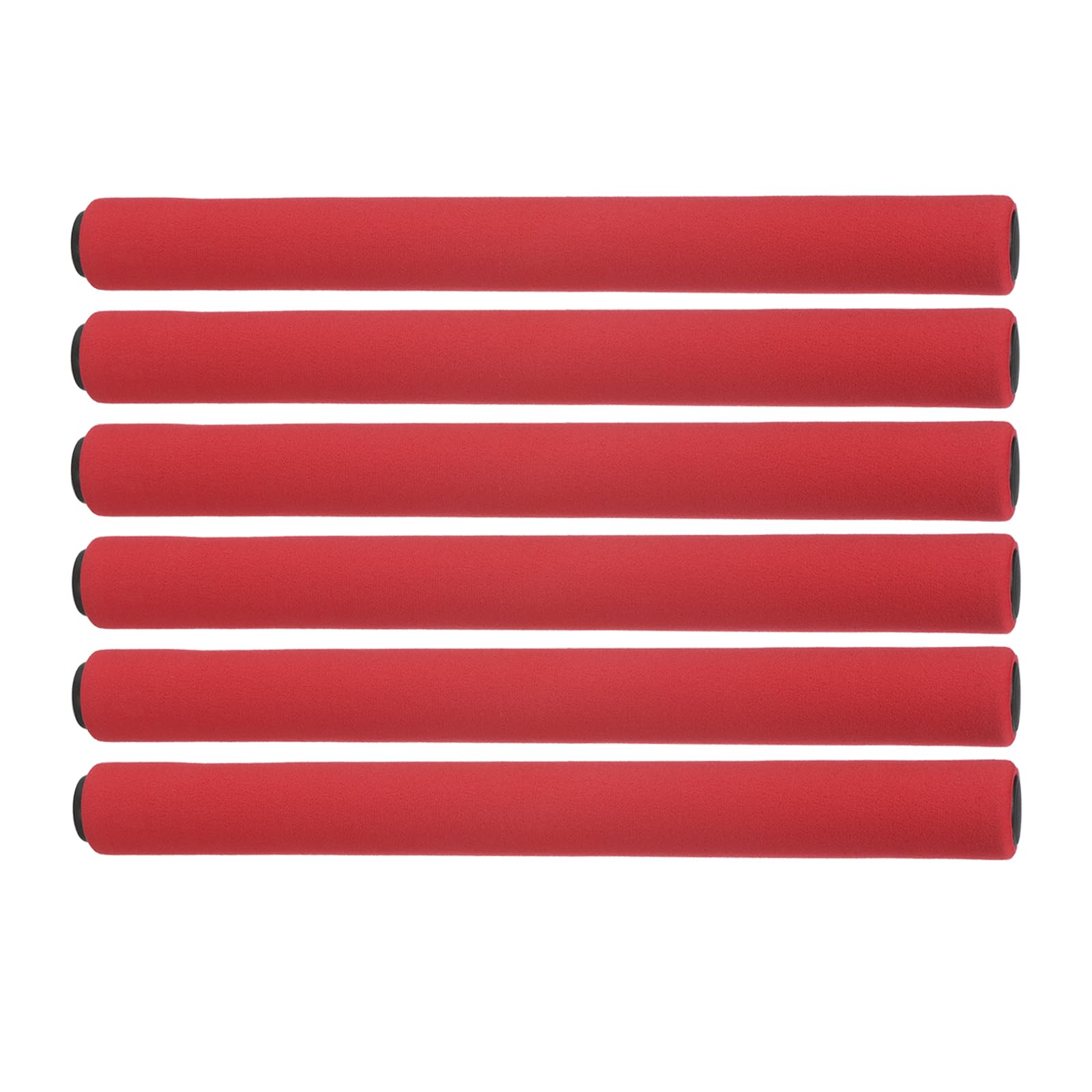 M METERXITY 6 Pack Relay Track Baton - Sponge Stainless Steel Tubes Outdoor Running Contest Sticks Apply to Athletic/Sport/Games Tool (Red)