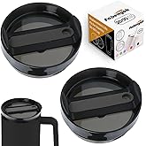 Fabenyok 30 OZ Tumbler Lid Replacement Fit for Stanley Cup, 2 Pack Replacement Lids Fit for Stanley Travel Tumbler, Spill Proof Tumbler Covers for Stanley Cup Accessories (Opaque - Black)