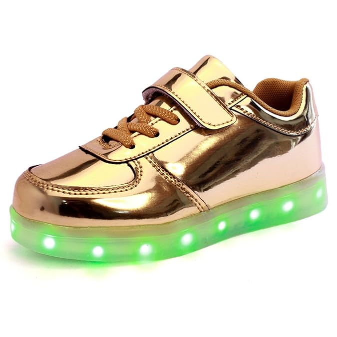 DoGeek LED Schuhe Kinder 7 Farbe USB Auflade Leuchtend Sportschuhe LED Sneaker Turnschuhe ?Wählen Sie 1 größere Größe?