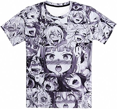 Print T Shirt Men Women Harajuku Face Red Woman T Shirts Funny Shy Girl Sexy Tops Summer Cute Clothing Dropship