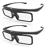 Valerion DLP Link 3D Glasses, Rechargeable Active Shutter Eyewear compatiable with VisionMaster Max/ Pro2/ Pro, StreamMater Puls2/ Puls &amp; Other DLP-Link 3D projectors (2 Pack)