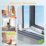 SAFELON Baby Window Safety Restrictor 2Pcs White No Drilling view 3
