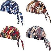 Cotton Doo Rag Skull Cap Sweat Wicking Head Wraps Breathable Helmet Liner Beanie Dew Rags for Men
