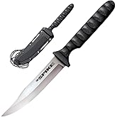 Cold Steel Bowie Spike Durable Lightweight German 4116 Stainless Steel 4" Fixed Blade Tactical Outdoor Hunting Neck Knife, Textured Griv-Ex Handle, Secure-Ex Sheath