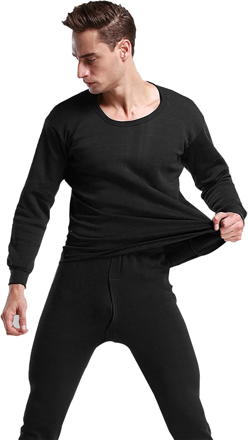 HTEZXFVX Men's Thermal Underwear Set Lightweight Warm Long Johns for