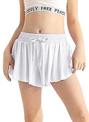 Kids Shorts White with Pocket Drawstring 2 in 1