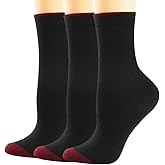 BISOUSOX Thin Merino Wool Boot Socks for Women, Warm Black Winter Cozy Comfy Breathable Dress Crew Hiking Socks Womens