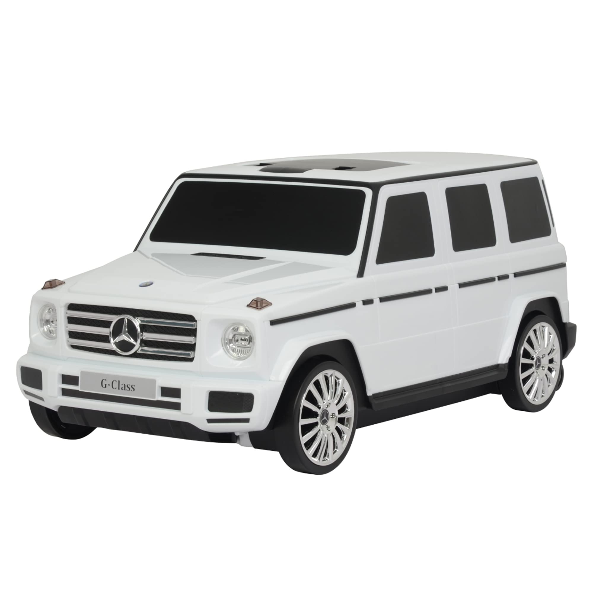 Merc Suitcase White Push Car