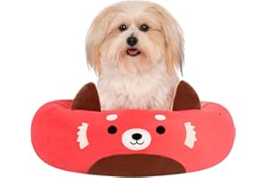 Squishmallows Original 20-Inch Cici The Red Panda Pet Bed - Small-Sized Ultrasoft Official Plush Pet Bed for Dogs and Cats