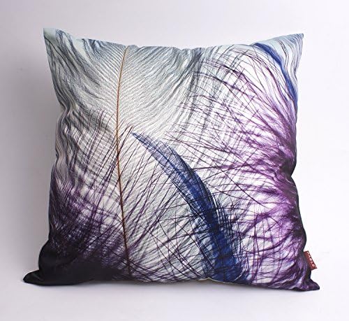 Feather Pillow Cases peacock feather cushion covers square throw pillow 18"18" (1)