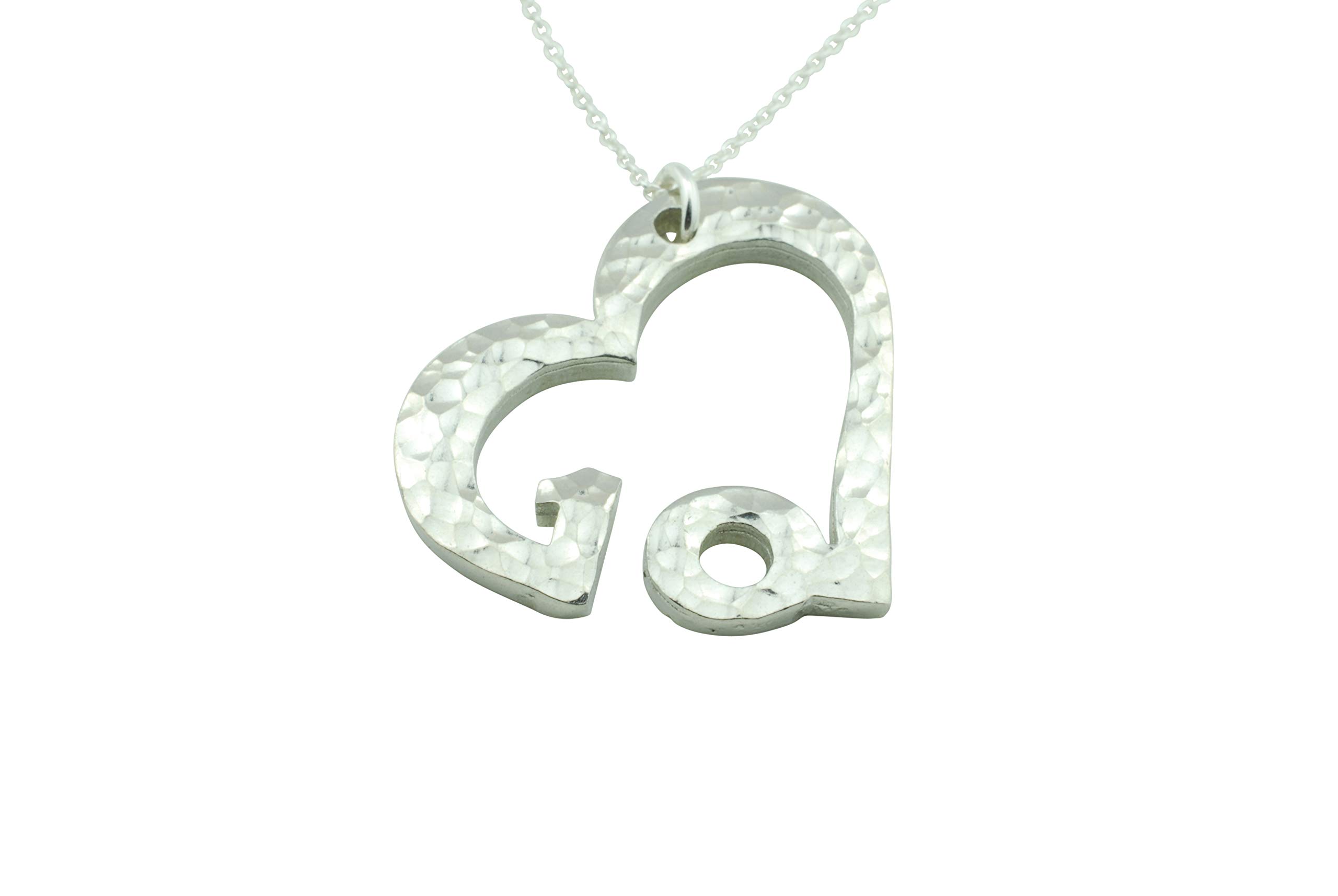 10th Anniversary Beaten Heart Pendant – 10 Year