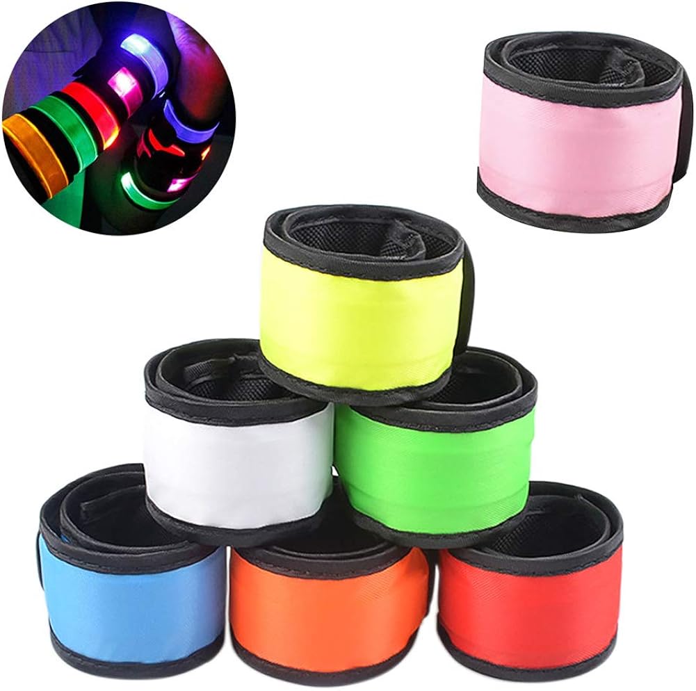 Vidillo LED Wrist Armbands,7 Pieces Reflective Running Cycling Walking