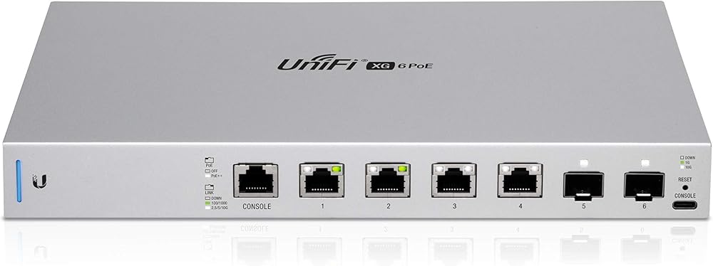 Ubiquiti UniFi US-XG-6POE Managed 10G Ethernet PoE Switch 1U Grey