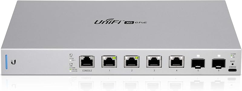 Ubiquiti UniFi US-XG-6POE Managed 10G Ethernet PoE Switch 1U Grey