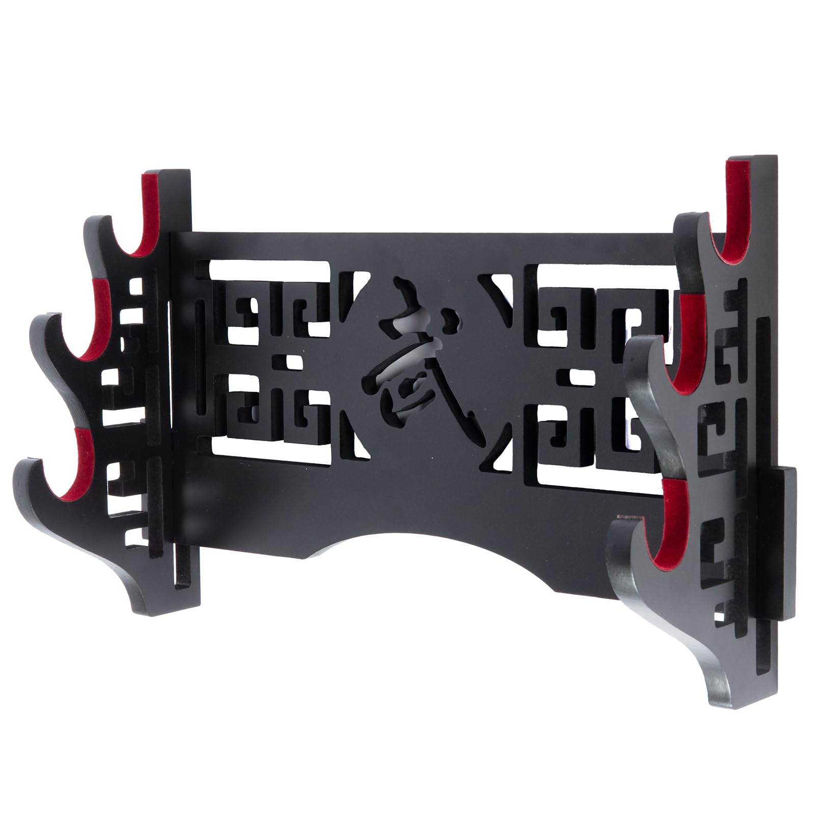 Ljxquisite Wall Mount Sword Holder - Velvet Padded Katana Stand Samurai Rack Samurai Sword Display Rack Wand Wakizashi Sword Stand Zoro Animation Sword Display (武 3-Tier)